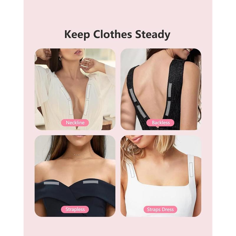50-Strips Double-Sided Tape for Fashion, Tape for Clothes, Fabric Tape for Women Clothing and Body, All Day Strength Tape Adhesive, Invisible and Clear Tape for Sensitive Skins