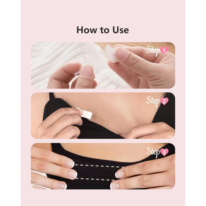 50-Strips Double-Sided Tape for Fashion, Tape for Clothes, Fabric Tape for Women Clothing and Body, All Day Strength Tape Adhesive, Invisible and Clear Tape for Sensitive Skins