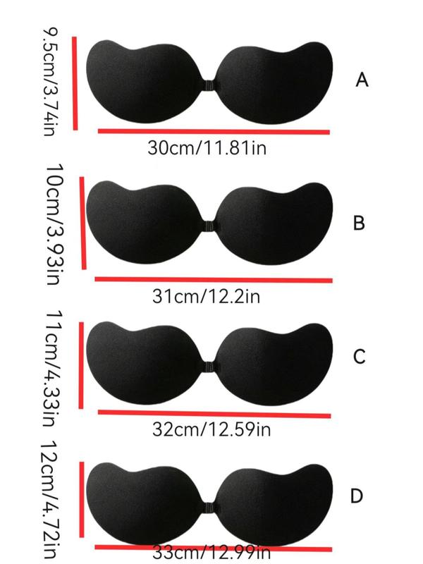 Women's Invisible Push Up Bra, Solid Color Self Adhesive Silicone Bra, Women's Underwear for Daily Wear