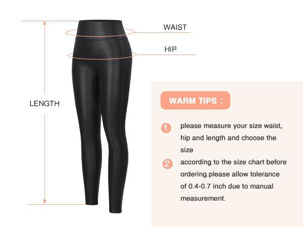 FeelinGirl Leather Pants for Women Tummy Control Stretchy High Waist Leggings Womenswear Bottom Basic Fit