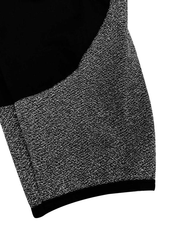  Two-Piece Set Colorblock Asymmetrical Neck Top & Skinny Pants, Casual Long Sleeve Top & Leggings for Spring & Fall, Women's Clothes for Daily Wear