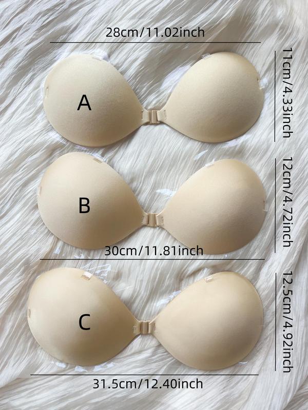 Solid Color Invisible Push Up Nipple Cover, Casual Comfy Breathable Nipple Cover, Women's Lingerie Accessories