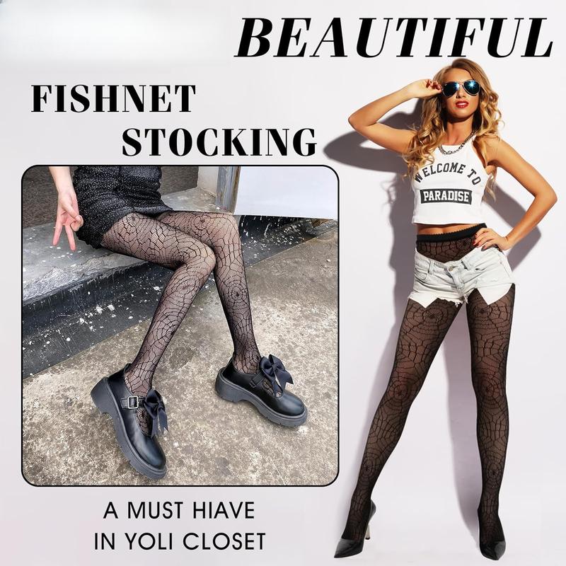 Plus Size Fishnet Stockings, Fishnet Tights Thigh High Stockings Pantyhose for Women