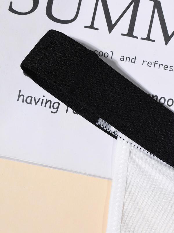 Women's Letter Tape Adjustable Strap Bralette, Soft Comfortable Breathable Wireless Bra, Lingerie for All Seasons
