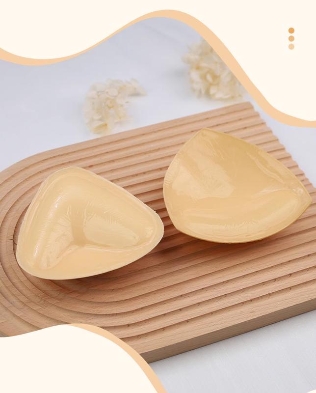 Double-Sided Sticky Bra Inserts Push up Breast Enhancers Pads Reusable Padded Ultra Lift Inserts Adhesive Bra Pads Bikini Womenswear Accessories Strapless Underwear Lady Women Comfort