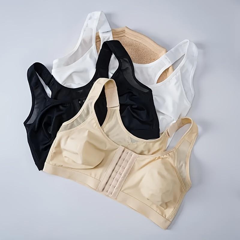 3Pcs Seamless Wireless Bras - Ultra-Soft Push Up Bra with Comfortable Support - Moisture-Wicking, Front Buckle Design - Ladies Intimate Wear，bra on sale breathable lingerie padded top