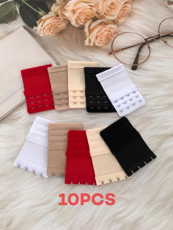 Women's 3 Row 4 Buckle Bra Extension Clip, Solid Color Bra Extension Clip, Lingerie Accessories for Women