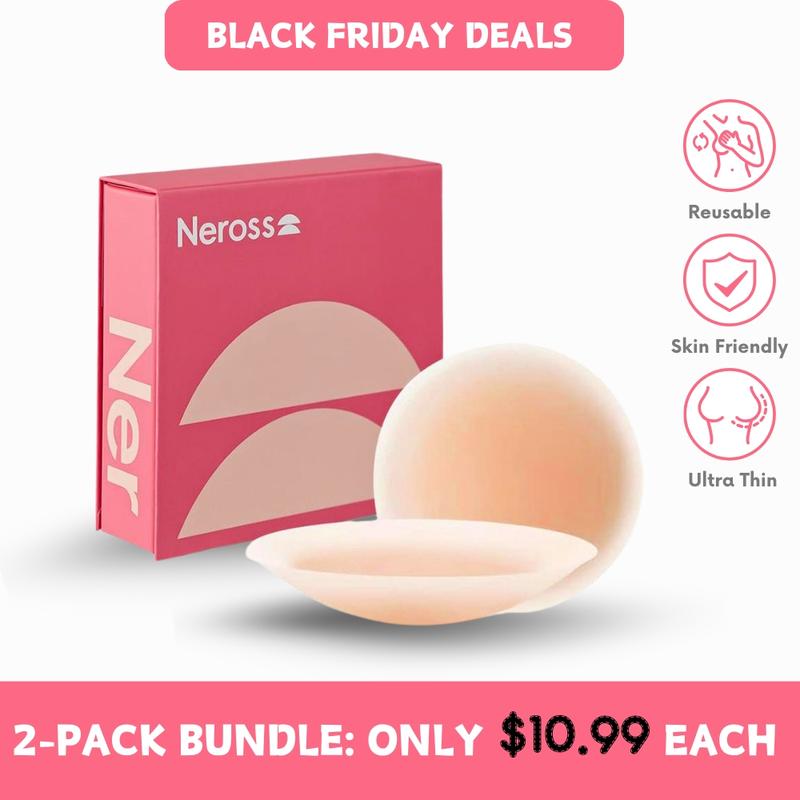 [Nerosso] Sticky Adhesive Silicone Covers,  Seamless,Invisible,  Soft Ultra Thin,  Bra FreeLingerie Accessories-Womenswear Lady Underwear Comfort.