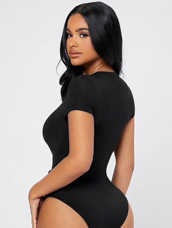 Solid Slim Fit Bodycon Bodysuit