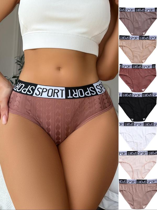 Women's Solid Color Tape Waist Panty, Soft Comfy Breathable Knicker for Daily Wear, Underwear for All Seasons