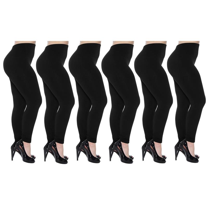 6-Pack Women's Cozy Fleece-Lined Seamless Leggings Winter Comfortable Comfy Womenswear Bottoms Soft Spandex Workout high waist--=%2=- sport=%2=----=%2=- fitness=%2=-- sport fitness legging woman