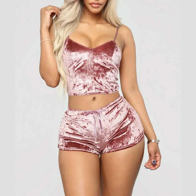 Women's Velvet Polyester Comfortable V-neck Underwear