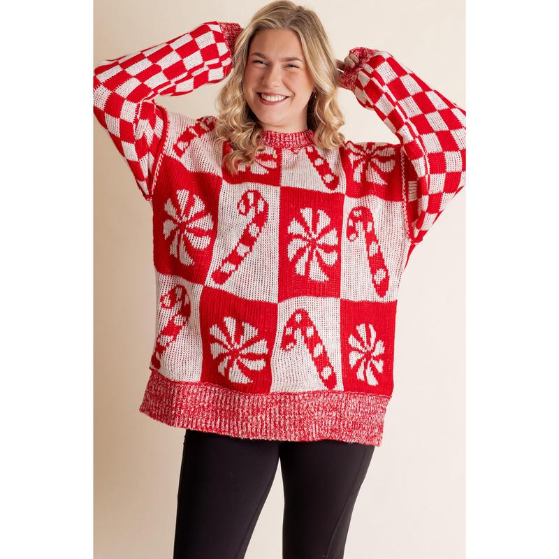 Holly Jolly Checkered Sweater