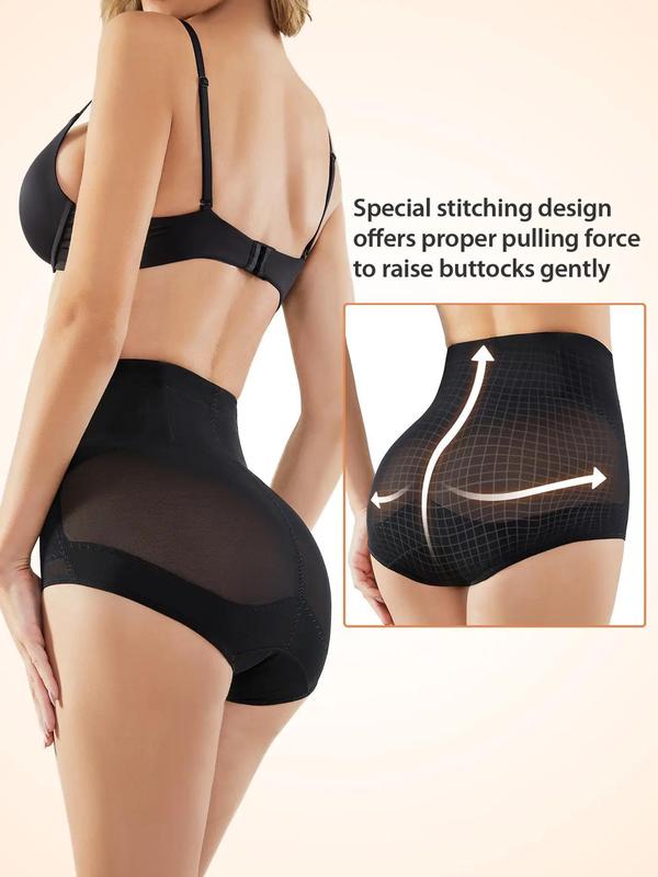 Women's High Waist Shapewear Panty, Solid Tummy Control Shapewear Clothing, High Stretch Seamless Shapewear Bottoms for Daily Wear, Fall Wear, Fallfreshness