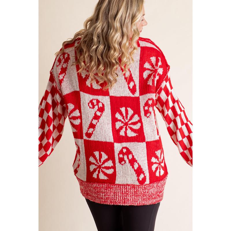 Holly Jolly Checkered Sweater