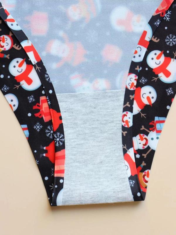 Women's Drop Waist Panties, Halloween Themed Print Casual Soft Comfy Breathable Seamless Knicker for Daily Wear, Knicker for Women, Ladies Underwear for All Seasons