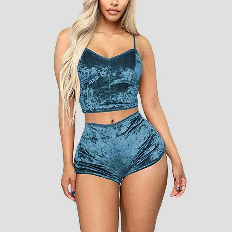 Women's Velvet Polyester Comfortable V-neck Underwear