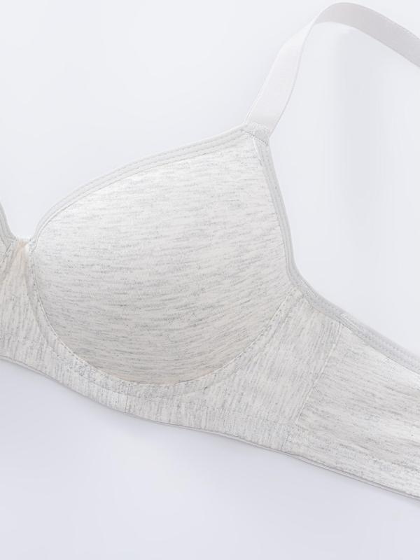 Women's Solid Color Adjustable Strap Underwire Bra, Soft Comfortable Breathable Buckle Back Push Up Lingerie Top, Lingerie for All Seasons