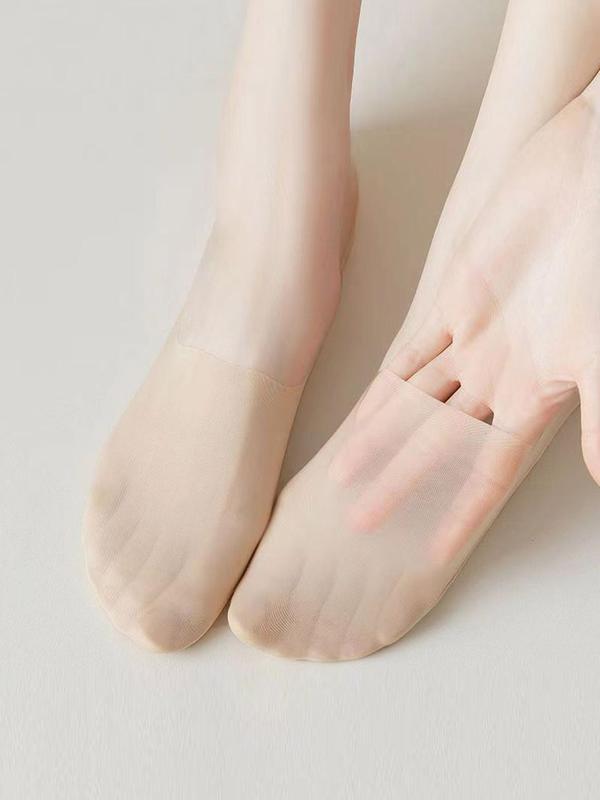 Women's 9 Pairs Solid Thin Sheer Invisible Socks, Soft Comfy Breathable Low Cut Socks for Daily Wear, Multipack Women Socks for Summer