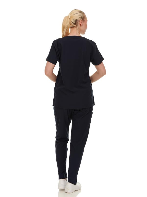 Scrubs Uniforms Sets for Women, V-Neck Scrub Top & split-hem pants Medical Cotton Nursing Womenswear