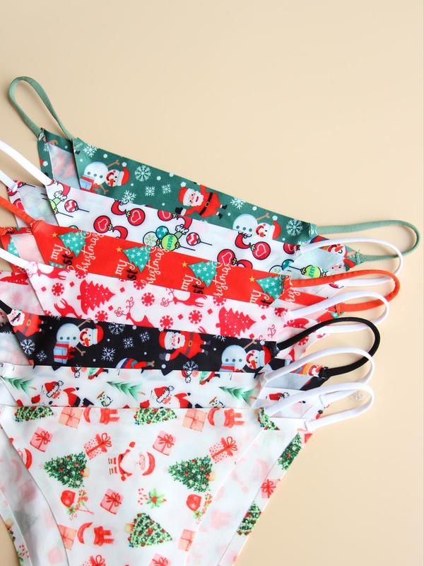 Women's Drop Waist Panties, Halloween Themed Print Casual Soft Comfy Breathable Seamless Knicker for Daily Wear, Knicker for Women, Ladies Underwear for All Seasons