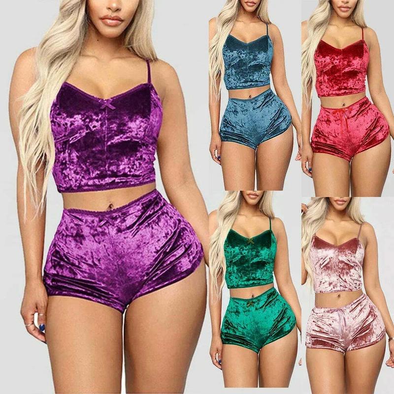Women's Velvet Polyester Comfortable V-neck Underwear