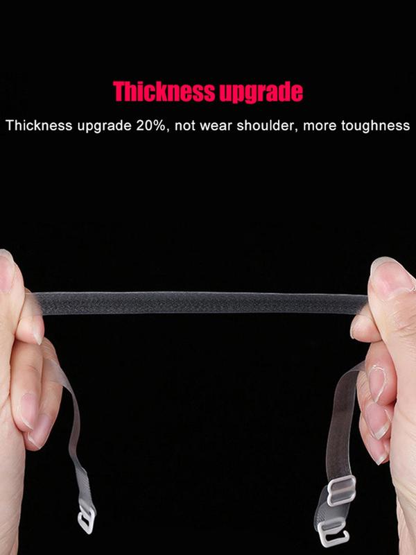 Women's 1 Pair Transparent Bra Strap, Anti-slip Durable Invisible Shoulder Strap, Lingerie Accessories for Daily Use