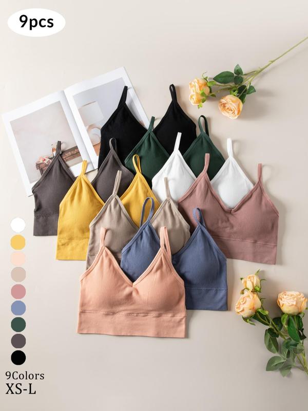 Women's Solid Criss Cross Lingerie Set, Casual Comfortable Breathable Bra Set for Daily Wear, Softness Lingerie for All Seasons