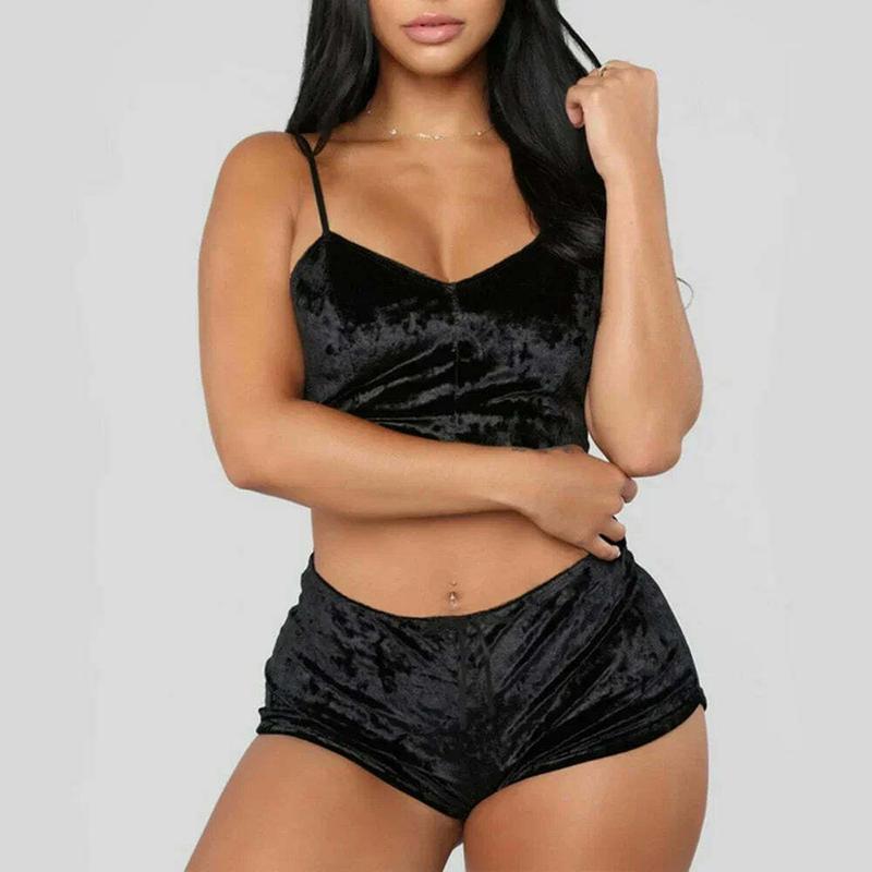 Women's Velvet Polyester Comfortable V-neck Underwear