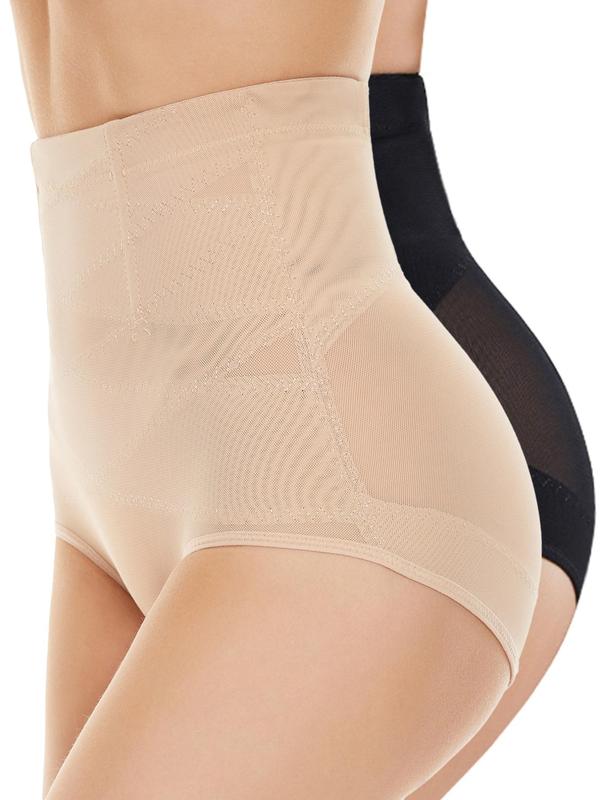 Women's High Waist Shapewear Panty, Solid Tummy Control Shapewear Clothing, High Stretch Seamless Shapewear Bottoms for Daily Wear, Fall Wear, Fallfreshness