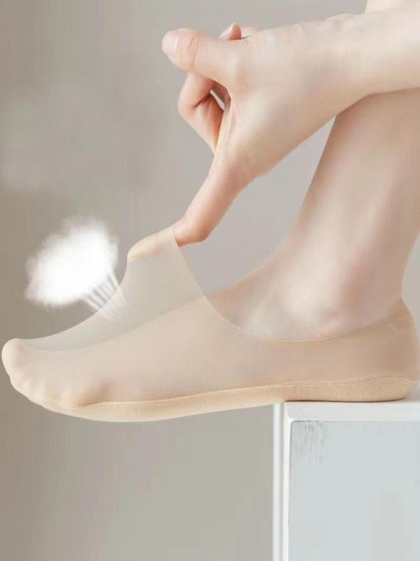 Women's 9 Pairs Solid Thin Sheer Invisible Socks, Soft Comfy Breathable Low Cut Socks for Daily Wear, Multipack Women Socks for Summer