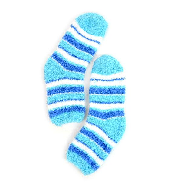 Women's Super Soft Fuzzy Warm Winter Home Sleeping Slipper Socks - Assorted 3 Pairs Stiped Warm Fuzzy Socks