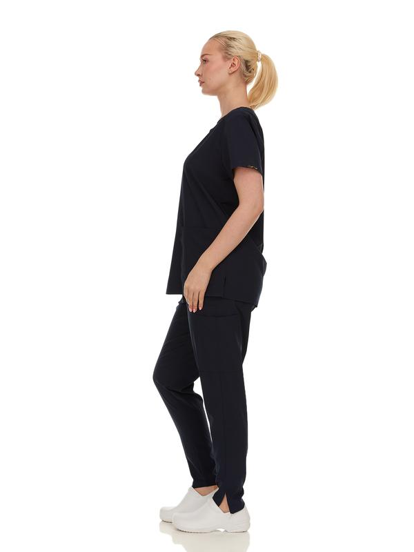Scrubs Uniforms Sets for Women, V-Neck Scrub Top & split-hem pants Medical Cotton Nursing Womenswear