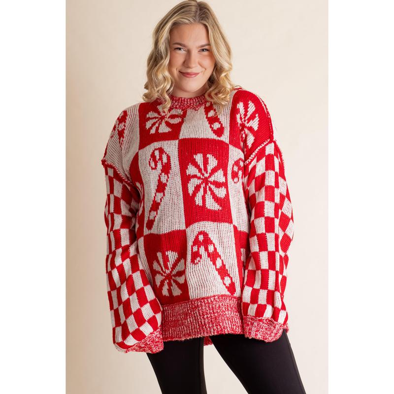 Holly Jolly Checkered Sweater