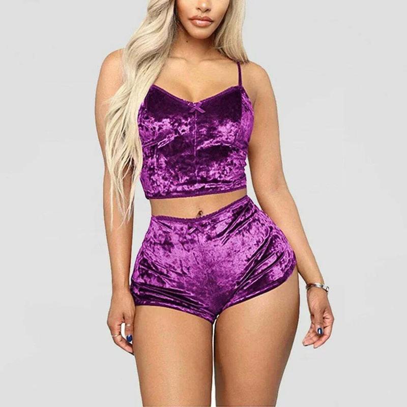 Women's Velvet Polyester Comfortable V-neck Underwear