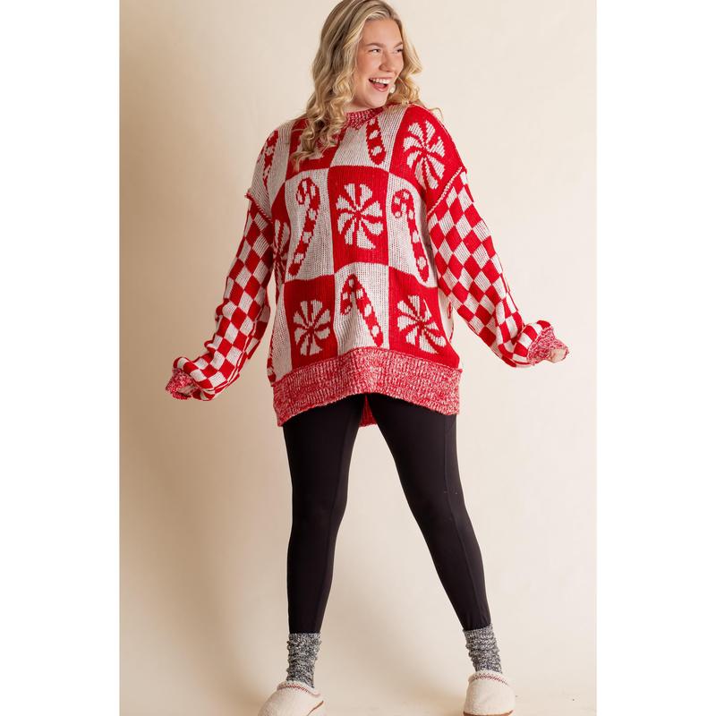 Holly Jolly Checkered Sweater