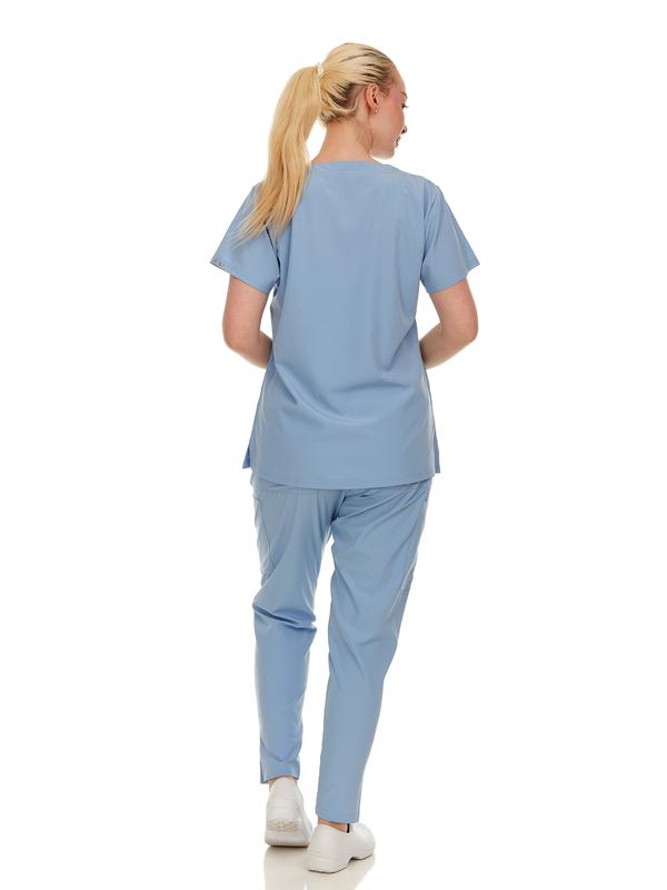 Scrubs Uniforms Sets for Women, V-Neck Scrub Top & split-hem pants Medical Cotton Nursing Womenswear