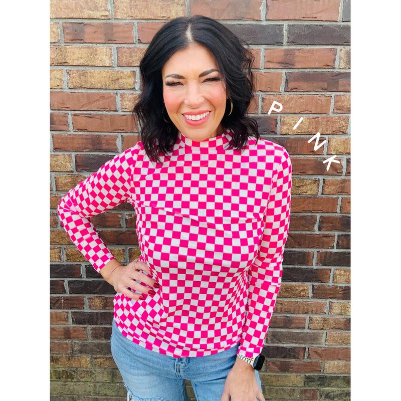 Checkered Mesh Shirts (Multiple Colors!)