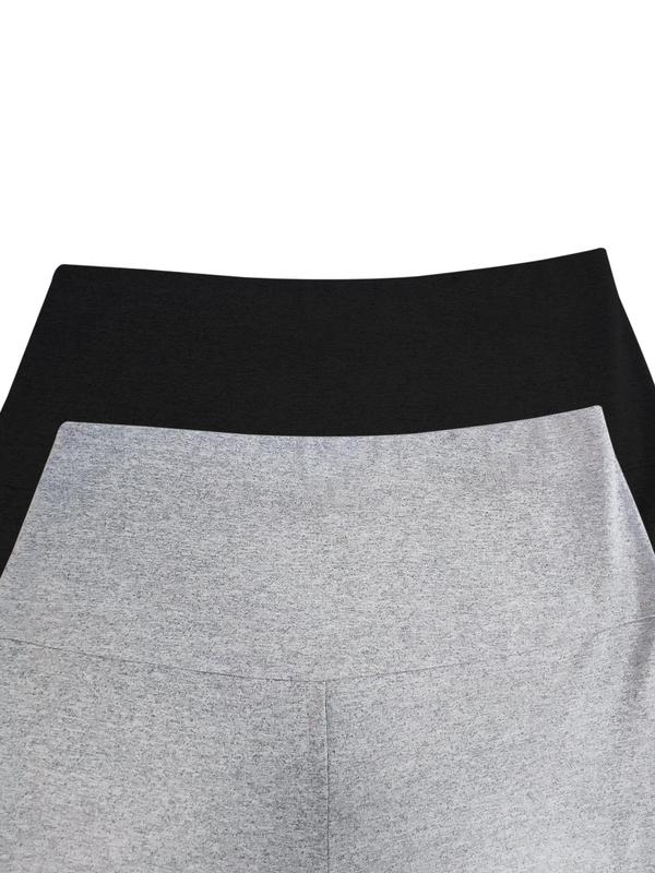 Women's Solid Color Skinny Stacked Pants, Casual Comfy High Waist Trousers for Daily Wear, Ladies Bottoms for All Seasons