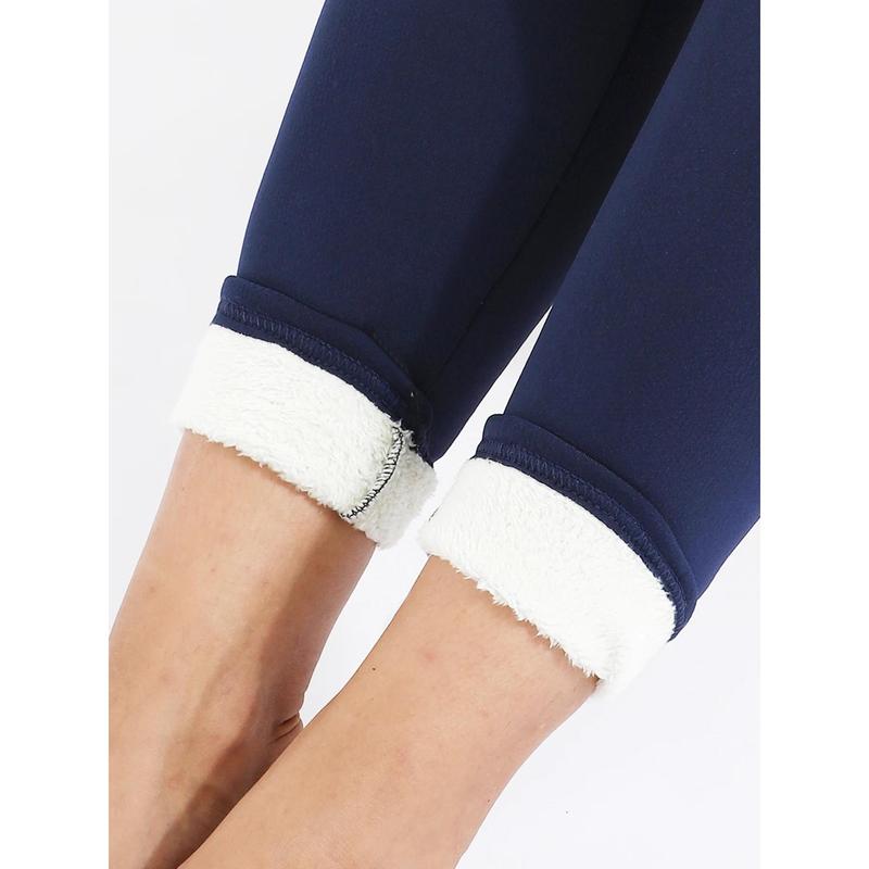 Women Lamb Fleece Legging Seamless High Waist Thick Thermal Legging Fashion Winter Warm Female Tights Insulated Pantalon Pants