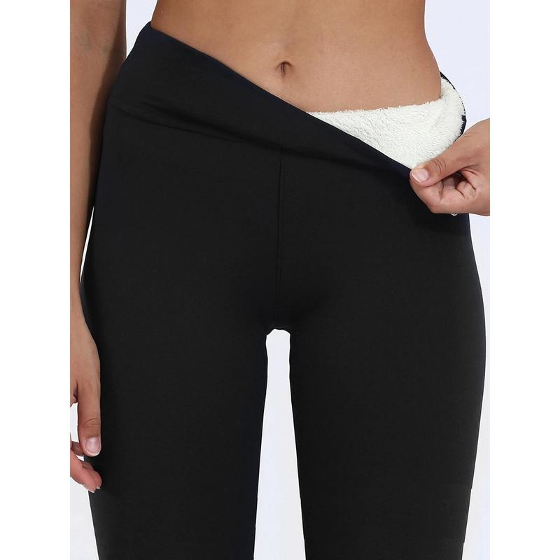 Women Lamb Fleece Legging Seamless High Waist Thick Thermal Legging Fashion Winter Warm Female Tights Insulated Pantalon Pants