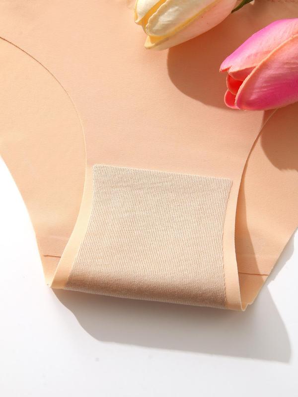 Women's Plain Contrast Lace Knickers, Casual Soft Comfy Breathable Panty for Daily Wear, Seamless Underwear for Women, Ladies Underwear for All Seasons, Panties for Women, Summer Clothes
