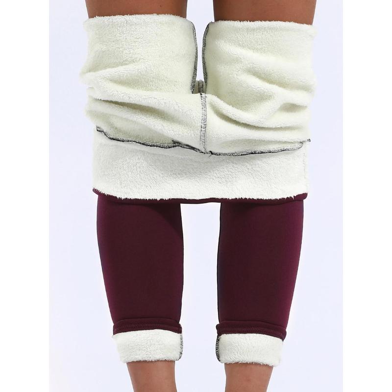 Women Lamb Fleece Legging Seamless High Waist Thick Thermal Legging Fashion Winter Warm Female Tights Insulated Pantalon Pants