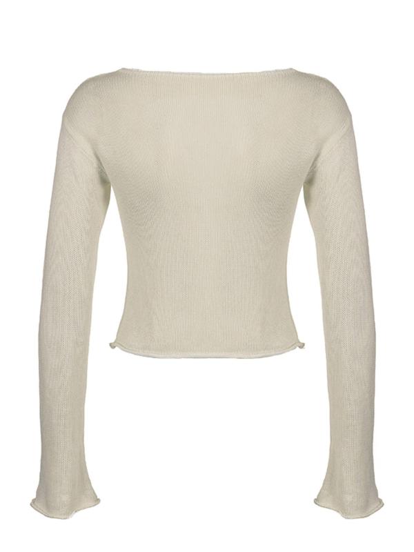 Women's Y2K Star Graphic Drop Shoulder Crop Sweater, Comfortable Womenswear for Lady, Cozy Sweaters, Extra-Long Sleeve Round Neck Jumper For Fall, Women's Knitwear Top, Please Purchase A Size Up, Fall Outfits, Fallfreshness Preppy 80S Clothes