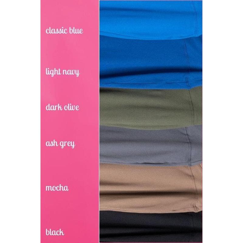 Zenana Microfiber Soft Waistband Full Length Leggings | S M - L XL