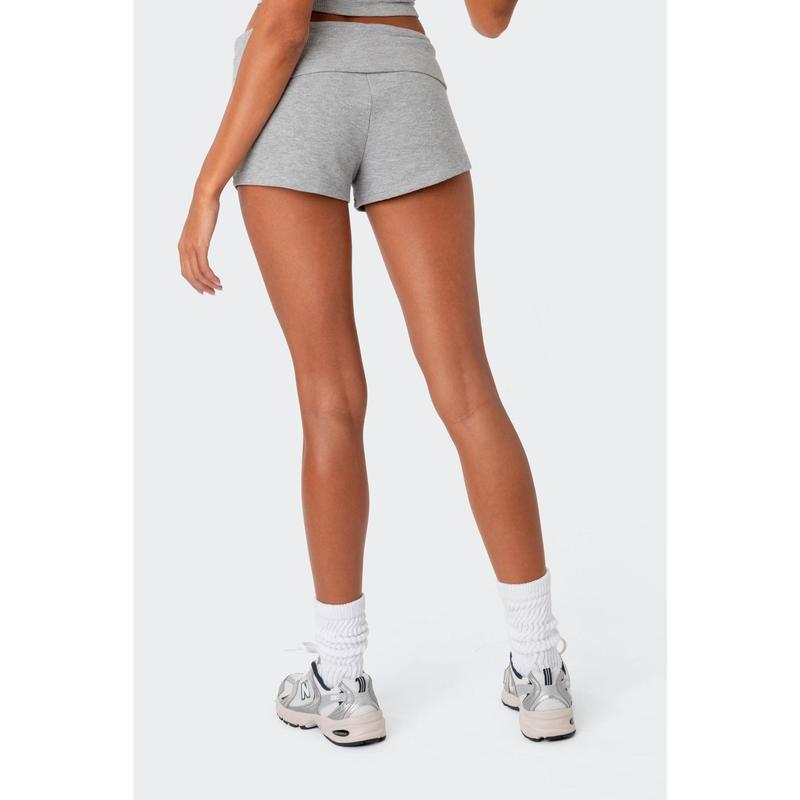 Lizzy Foldover Waffle Shorts