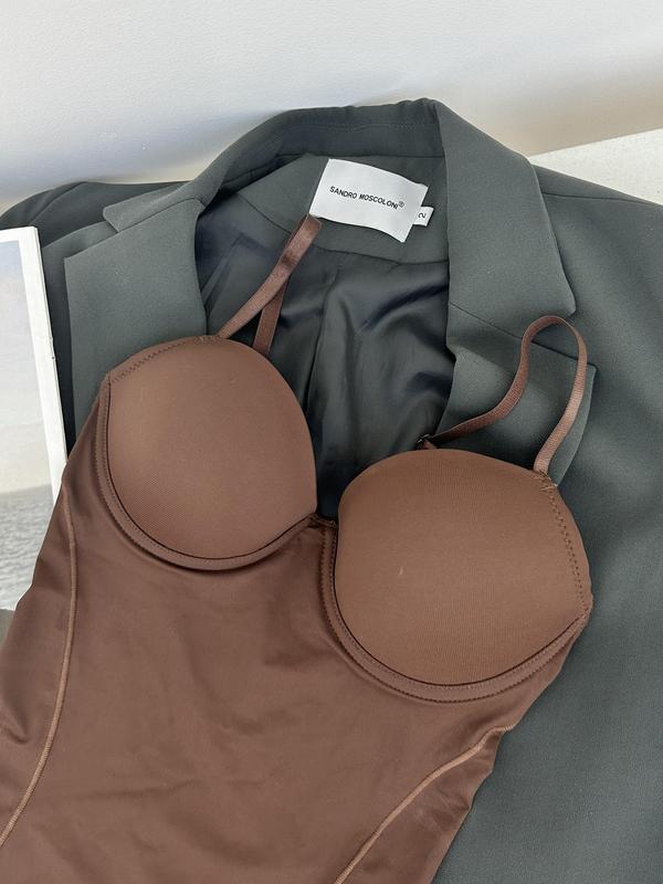 Women's Contrast Lace Ruched Sheer Shapewear Bodysuit, Adjustable Strap Tummy Control Shaper, Ladies Shapewear for All Seasons
