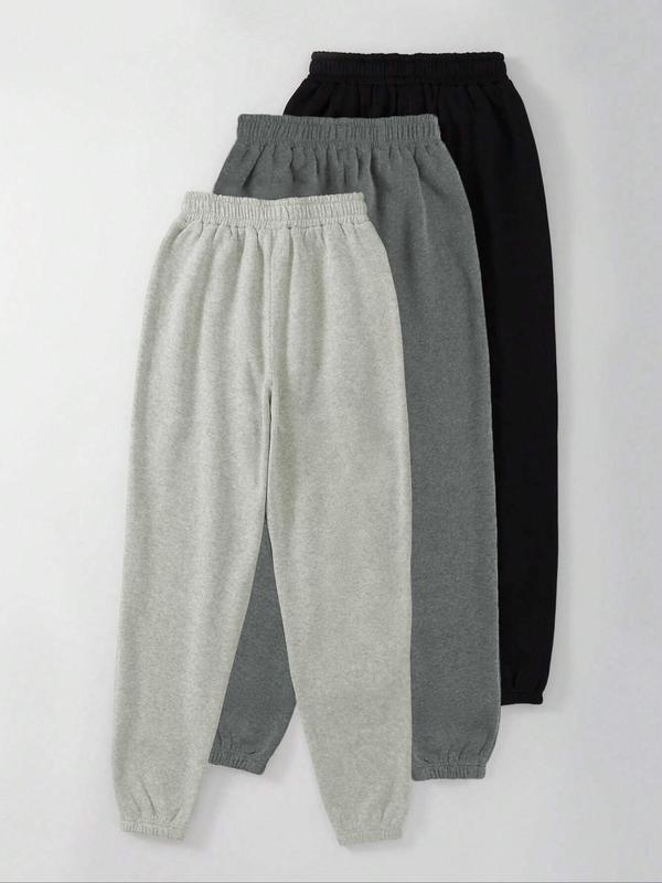 Women's Letter Print Elastic Waist Jogger Pants, Casual Comfy Trousers for Daily Wear, Ladies Bottoms for All Seasons