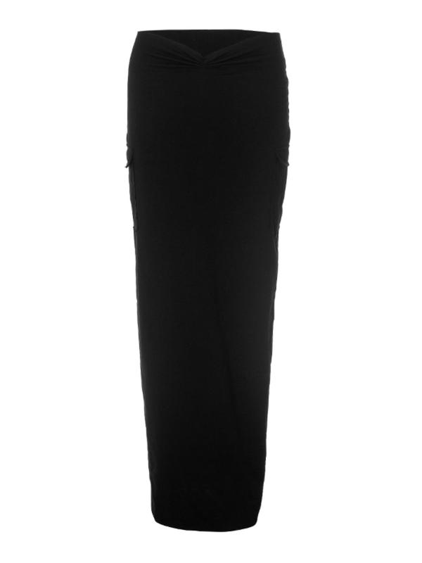 Women's Plain Dual Pocket Split Bodycon Skirt, Fashion Casual Maxi Skirt, Skirts for Women, Women's Summer Bottoms for Daily Outdoor Wear, Back To School Outfit