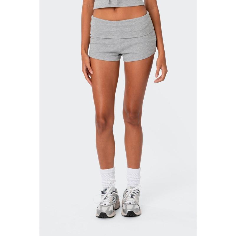 Lizzy Foldover Waffle Shorts